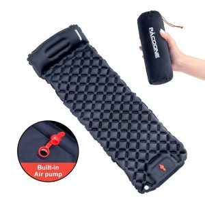 Outdoor Camping Inflatable Mattress – Ultralight Air Mat with Built-In Pump