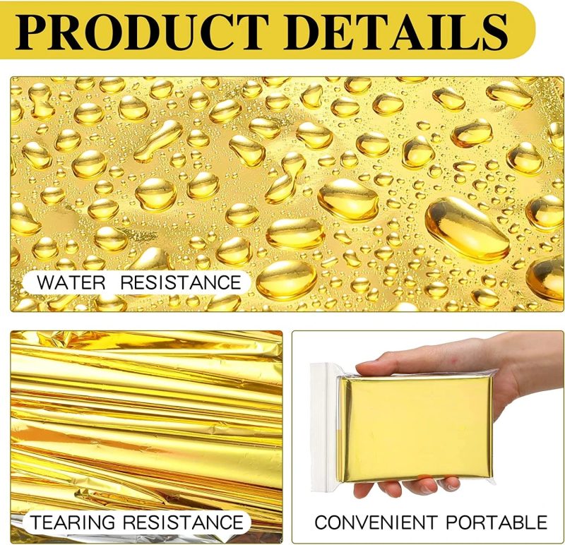 5-30Pc Outdoor Emergency Survival Blanket – Thermal & Waterproof - Image 3