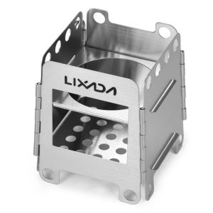 Portable Stainless Steel Lightweight Folding Wood Stove for Outdoor Adventures