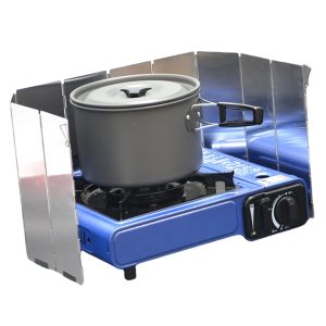 10 Plates Aluminum Wind Screen – Foldable Outdoor Stove Shield