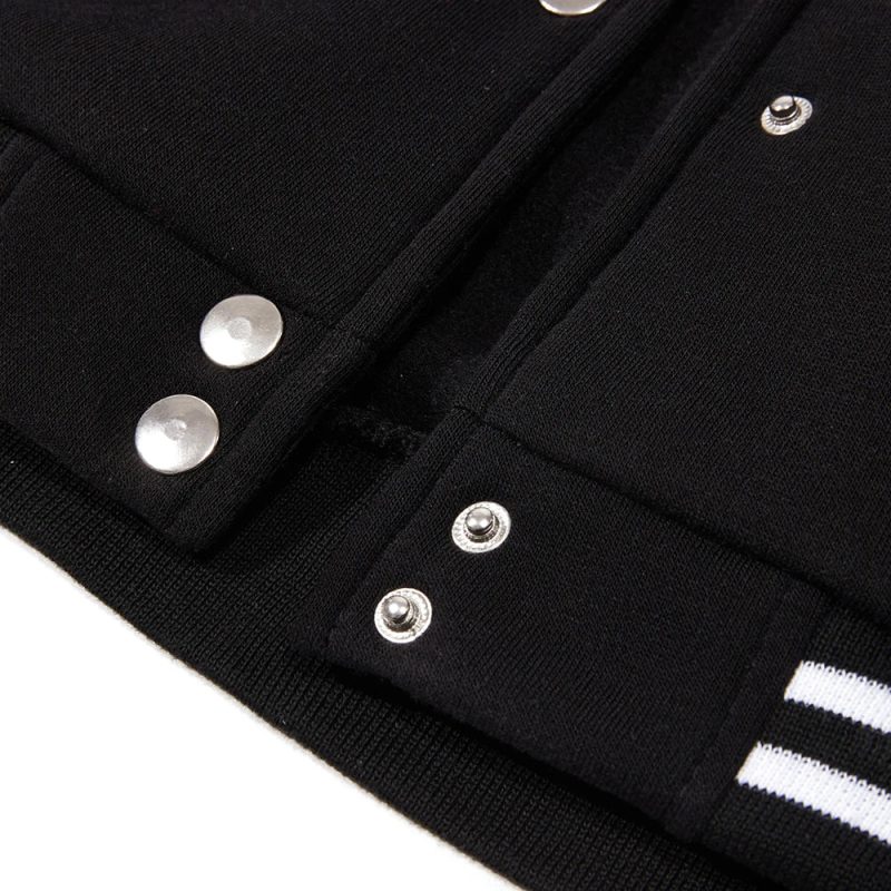 Black Gray White Solid Color Oversize Jacket – Unisex Street Style - Image 5
