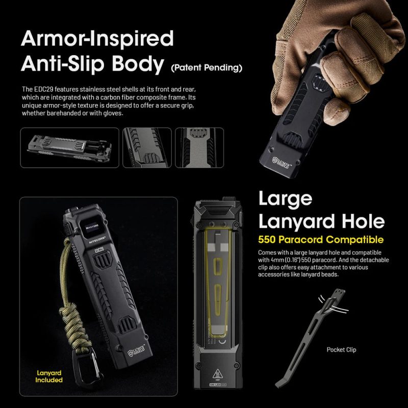 NITECORE EDC29 Flashlight – Portable Keychain Light for Everyday Carry - Image 5