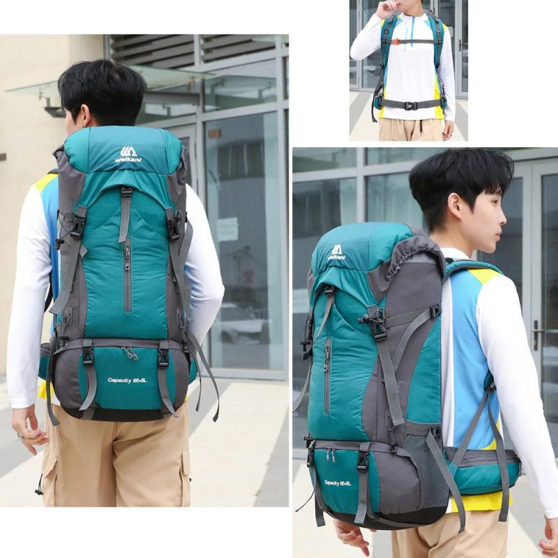 70L Nylon Camping Backpack – Durable Travel Bag for Outdoor Adventures - Image 3