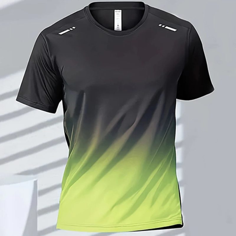 Men's Quick-Drying Gradient Sports T-Shirts – Perfect for Fitness & Outdoor Activities - Image 16