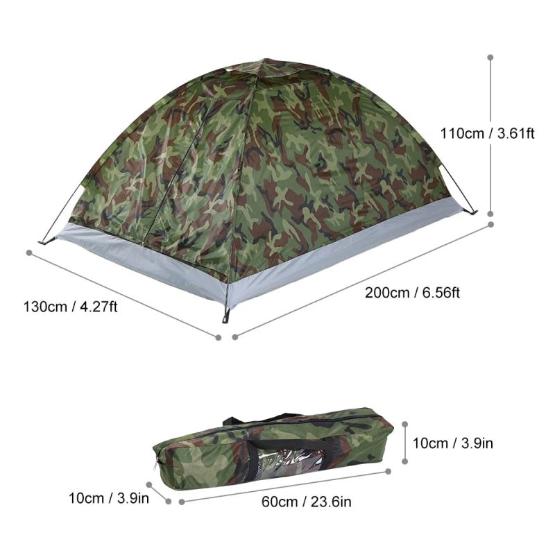 Portable Camouflage Camping Tent – Waterproof & Windproof for Outdoor Adventures - Image 8