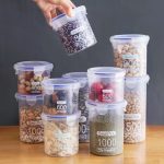 4Pcs Sealed Storage Box Set – Transparent Kitchen Food Organizers