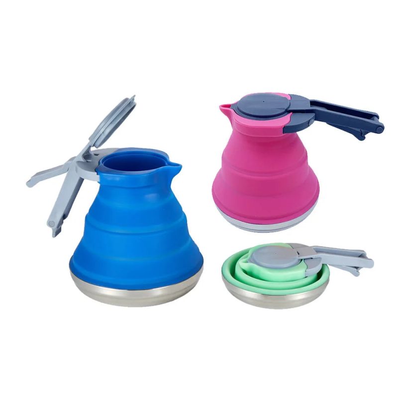 Easy Carry Silicone Folding Kettle with Steel Bottom – 1.5L Capacity - Image 2