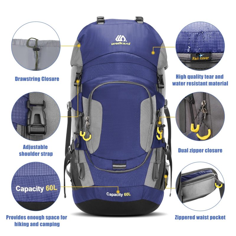 LIXADA 60L Waterproof Hiking Backpack – Versatile Outdoor Adventure Gear - Image 2