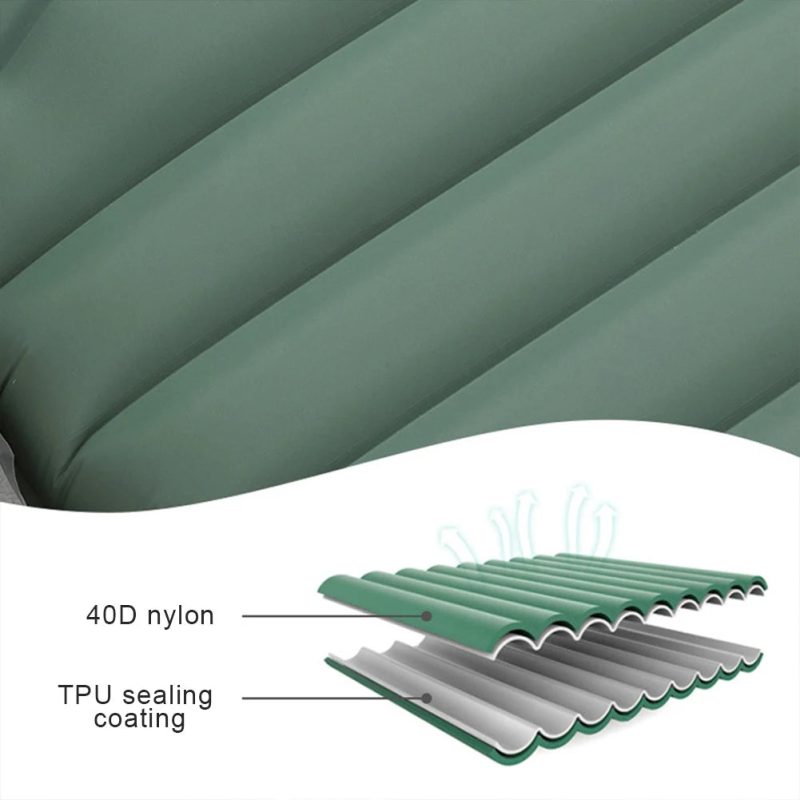 10cm Self-Inflating Sleeping Mat with Foot Pump & Pillow – Ultralight Camping Essential - Image 5