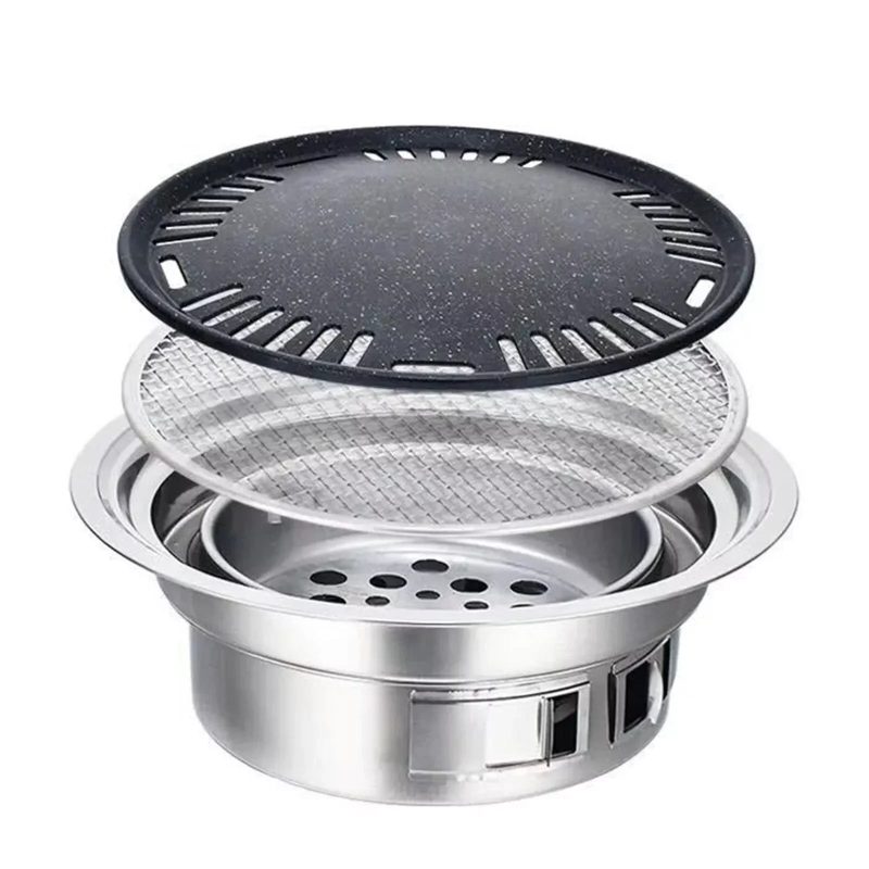 Japanese / Korean Style Stainless Steel Hibachi BBQ Grill – Portable and Versatile - Image 3