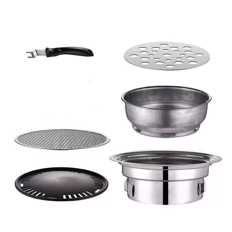 Japanese / Korean Style Stainless Steel Hibachi BBQ Grill – Portable and Versatile - Image 2