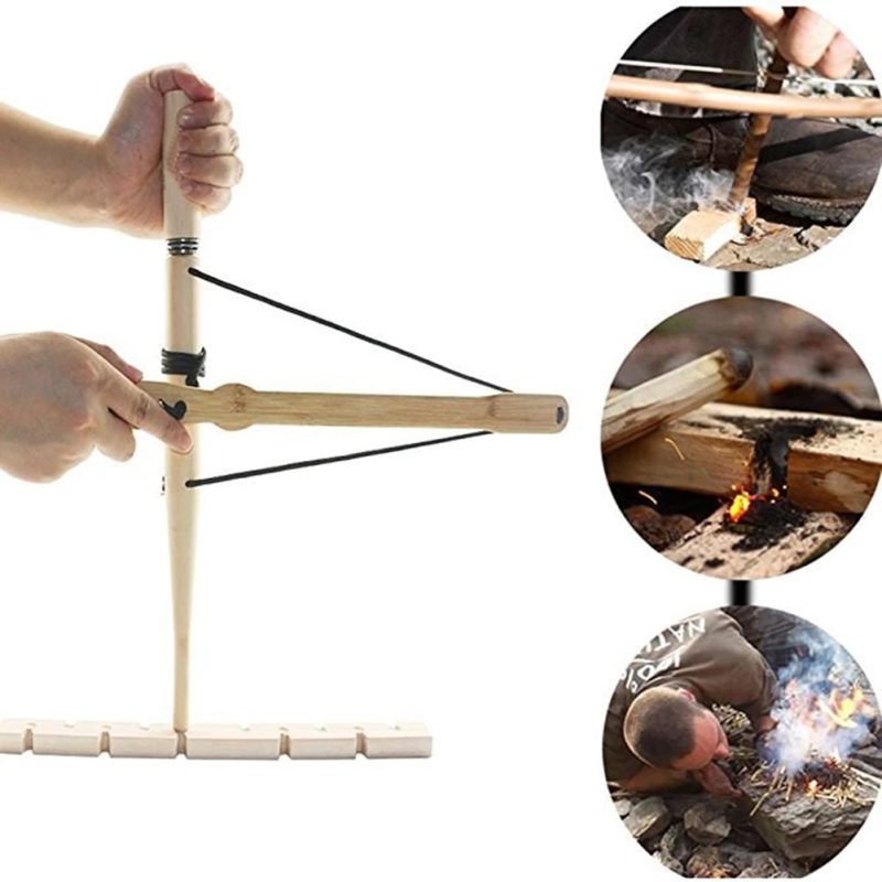 Bow Drill Fire Starter Kit – Essential Outdoor Survival Tool - Image 3