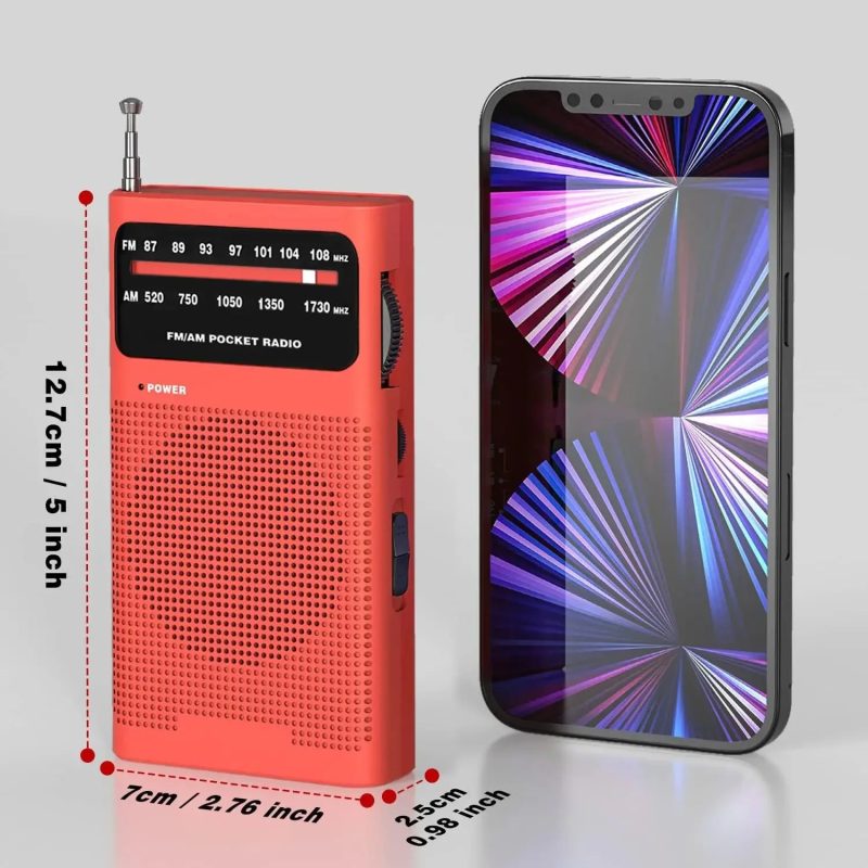 Compact Emergency Survival Radio – Portable AM/FM Analog Pocket Radio - Image 5