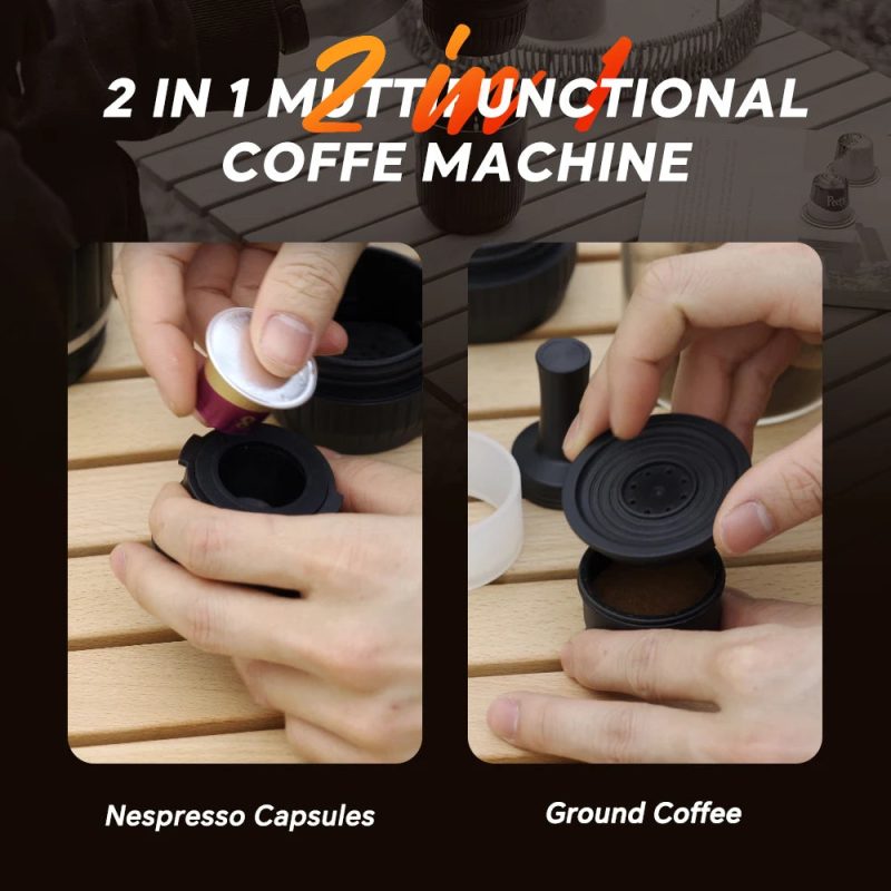 iCafilas 2in1 Espresso Machine – Portable Coffee Maker for Adventures - Image 4