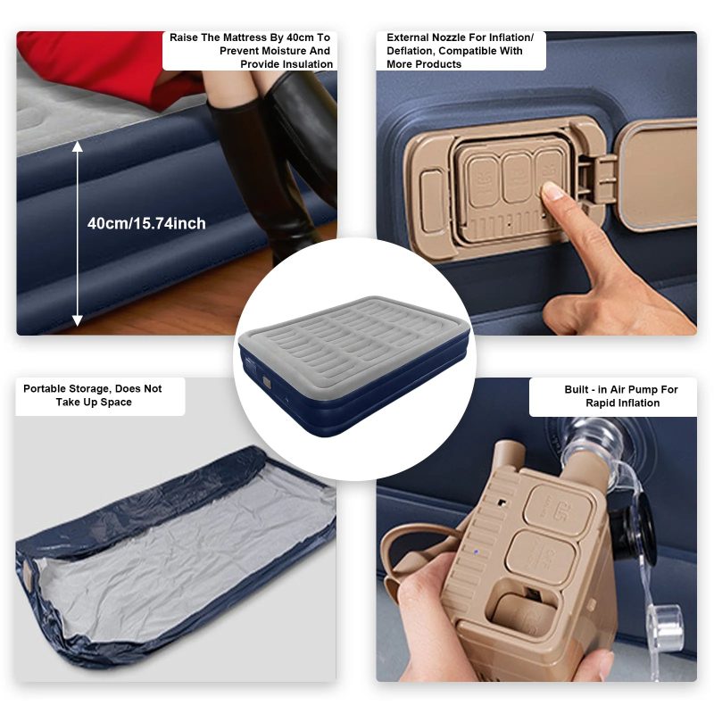 Comfortable 1-2 Person PVC Automatic Inflatable Mattress - Image 5
