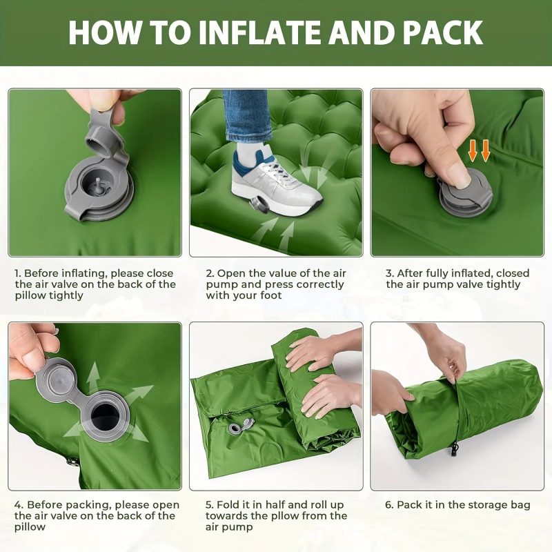 Outdoor Camping Super Thick 4-Inch Inflatable Sleeping Mat - Image 3