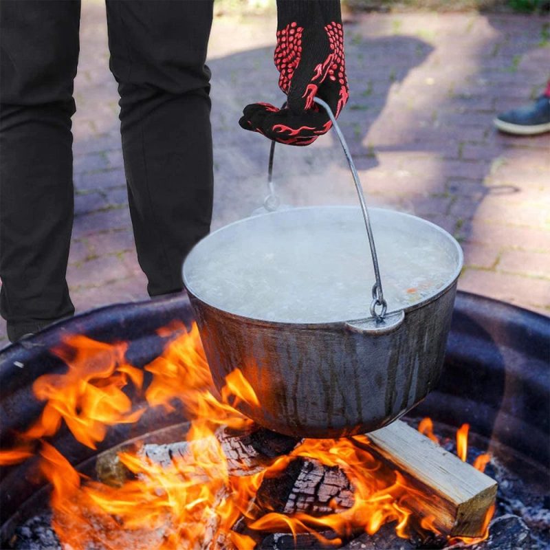 BBQ Grill Gloves – High Temperature Resistance Oven Mitts for Safe Grilling - Image 3
