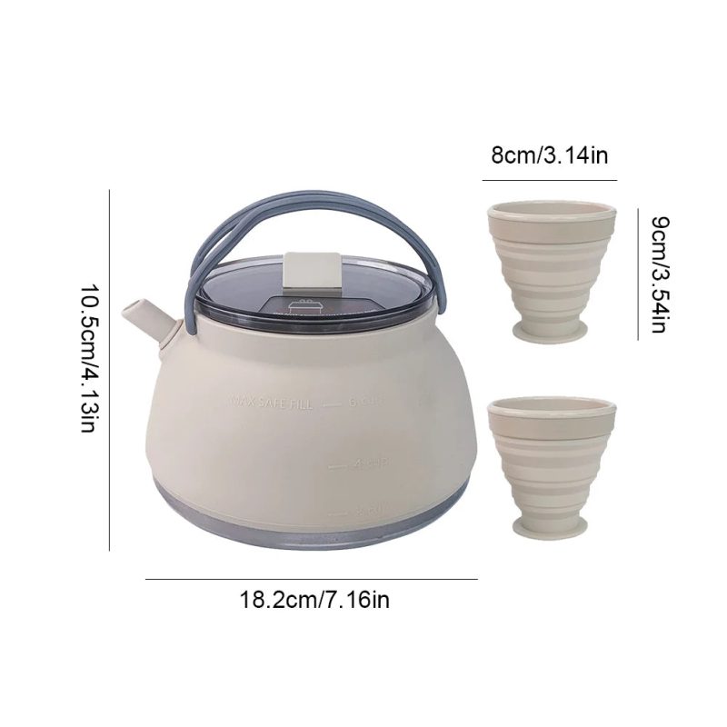 1.5L Outdoor Folding Silicone Kettle – Portable and Collapsible for Travel - Image 6