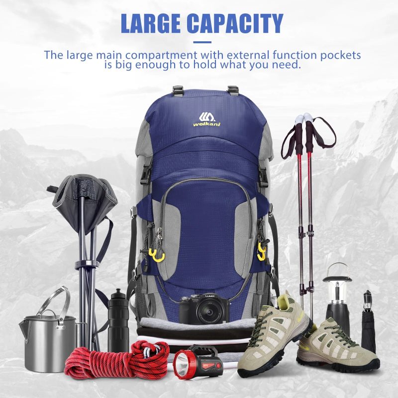LIXADA 60L Waterproof Hiking Backpack – Versatile Outdoor Adventure Gear - Image 4