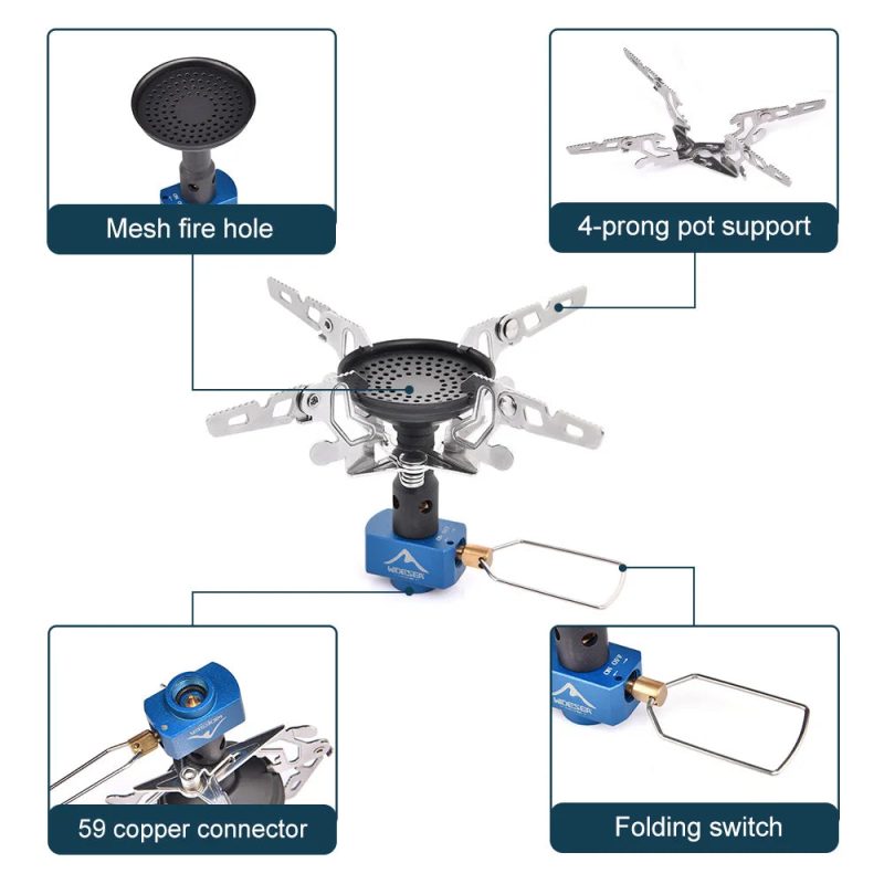 Outdoor Camping Gas Burner – Portable 3300W Stove for Adventurers - Image 5